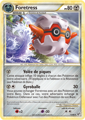 Carte Pokémon Foretress 13/90 Rare Indomptable