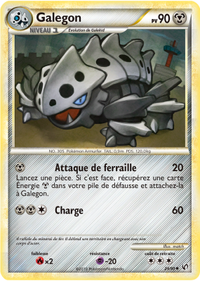 Carte Pokémon Galegon 29/90 Peu commune Indomptable