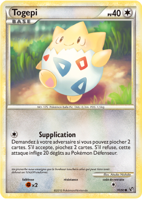 Carte Pokémon Togepi 70/90 Commune Indomptable