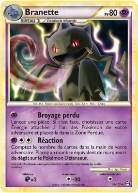 Carte Pokémon Branette 14/102 Rare Triomphe
