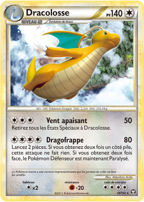 Carte Pokémon Dracolosse 18/102 Rare Triomphe