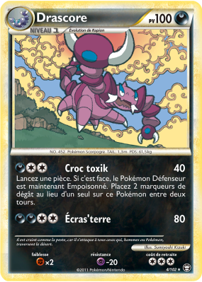 Carte Pokémon Drascore 4/102 Holographique Triomphe