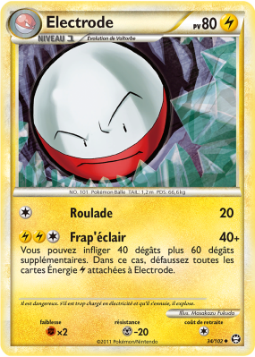 Carte Pokémon Electrode 34/102 Peu commune Triomphe