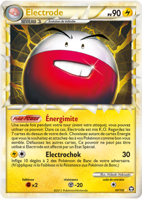 Carte Pokémon Electrode 93/102 Prime Triomphe