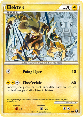 Carte Pokémon Elektek 33/102 Peu commune Triomphe
