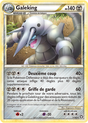 Carte Pokémon Galeking 1/102 Holographique Triomphe