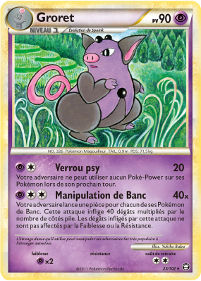 Carte Pokémon Groret 23/102 Rare Triomphe