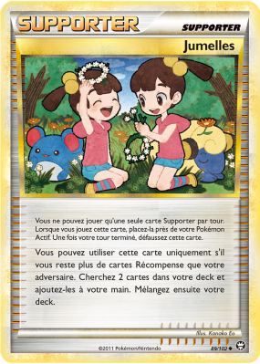 Carte Pokémon Jumelles 89/102 Peu commune Triomphe