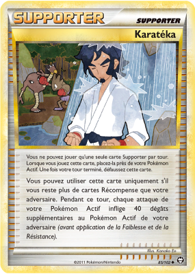 Carte Pokémon Karatéka 85/102 Peu commune Triomphe