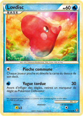 Carte Pokémon Lovdisc 39/102 Peu commune Triomphe
