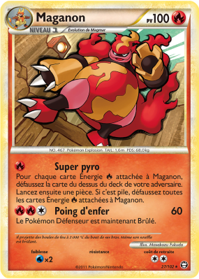 Carte Pokémon Maganon 27/102 Rare Triomphe