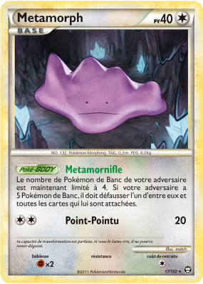 Carte Pokémon Metamorph 17/102 Rare Triomphe