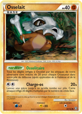 Carte Pokémon Osselait 60/102 Commune Triomphe