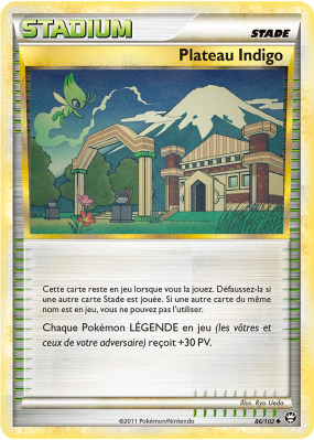 Carte Pokémon Plateau Indigo 86/102 Peu commune Triomphe