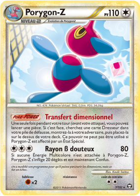 Carte Pokémon Porygon-Z 7/102 Holographique Triomphe