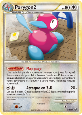Carte Pokémon Porygon2 49/102 Peu commune Triomphe