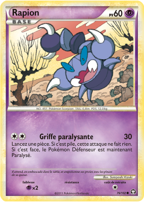 Carte Pokémon Rapion 76/102 Commune Triomphe