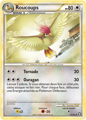 Carte Pokémon Roucoups 47/102 Peu commune Triomphe