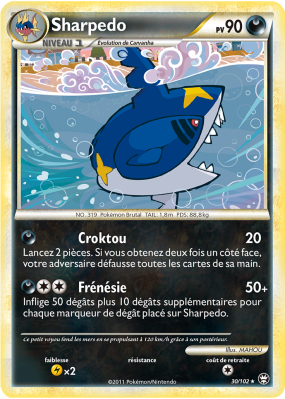 Carte Pokémon Sharpedo 30/102 Rare Triomphe