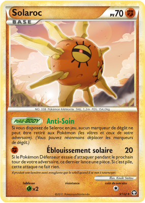Carte Pokémon Solaroc 9/102 Holographique Triomphe