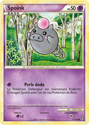 Carte Pokémon Spoink 77/102 Commune Triomphe