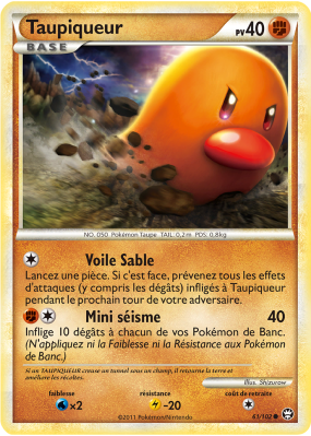 Carte Pokémon Taupiqueur 61/102 Commune Triomphe