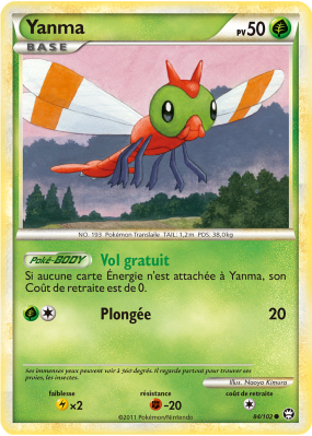 Carte Pokémon Yanma 84/102 Commune Triomphe