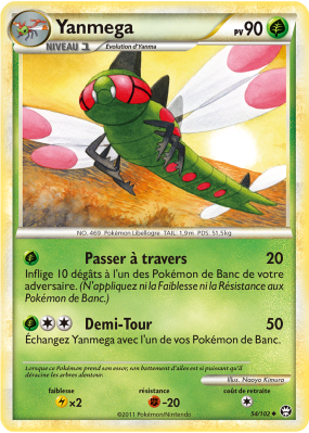 Carte Pokémon Yanmega 54/102 Peu commune Triomphe