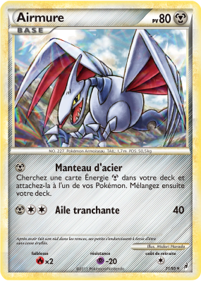 Carte Pokémon Airmure 31/95 Rare L'Appel des Légendes