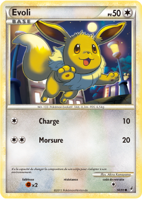 Carte Pokémon Evoli 56/95 Commune L'Appel des Légendes