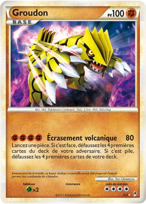 Carte Pokémon Groudon SL4 Holographique L'Appel des Légendes