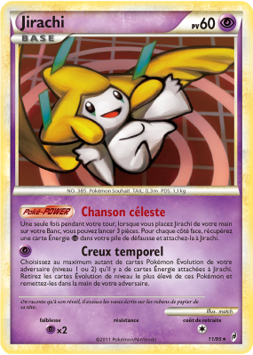Carte Pokémon Jirachi 11/95 Holographique L'Appel des Légendes