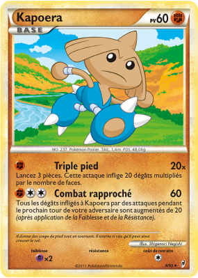 Carte Pokémon Kapoera 8/95 Holographique L'Appel des Légendes