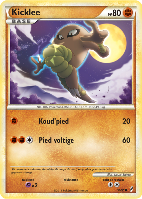 Carte Pokémon Kicklee 58/95 Commune L'Appel des Légendes