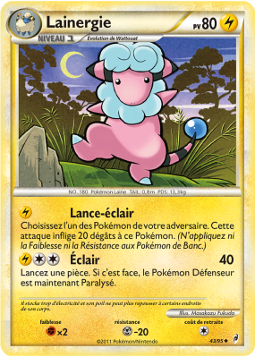 Carte Pokémon Lainergie 43/95 Peu commune L'Appel des Légendes