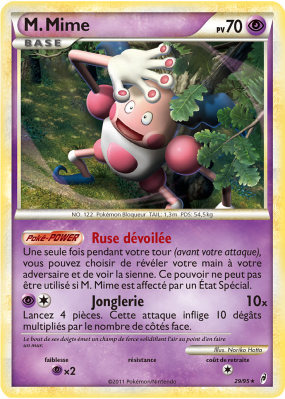 Carte Pokémon M. Mime 29/95 Rare L'Appel des Légendes