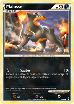 Carte Pokémon Malosse 59/95 Commune L'Appel des Légendes