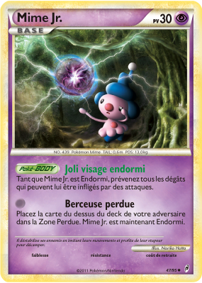 Carte Pokémon Mime Jr. 47/95 Peu commune L'Appel des Légendes