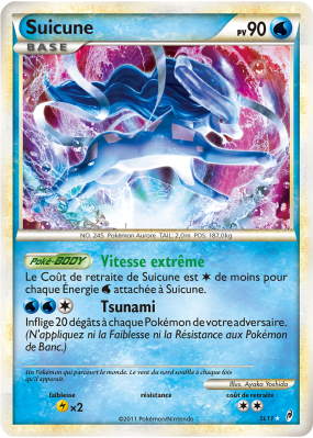 Carte Pokémon Suicune SL11 Holographique L'Appel des Légendes