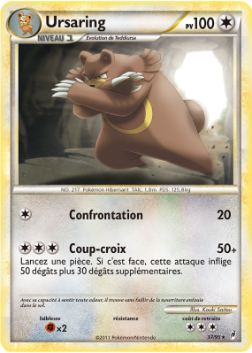 Carte Pokémon Ursaring 37/95 Rare L'Appel des Légendes