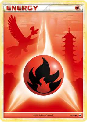 Carte Pokémon Énergie Feu 89/95 Commune L'Appel des Légendes