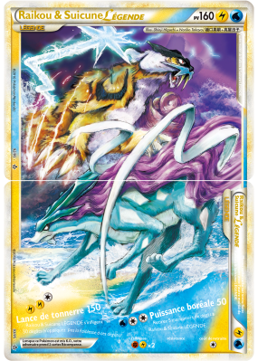 Carte Pokémon Raikou & Suicune LÉGENDE 92-93/95 LÉGENDE Déchaînement