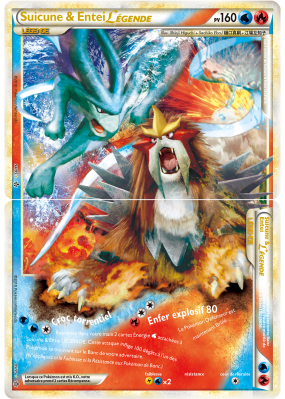 Carte Pokémon Suicune & Entei LÉGENDE 94-95/95 LÉGENDE Déchaînement
