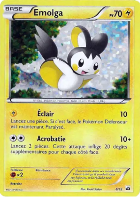 Carte Pokémon Emolga 6/12 Promo Collection McDonald's 2012
