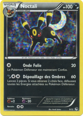 Carte Pokémon Noctali 9/12 Promo Collection McDonald's 2013