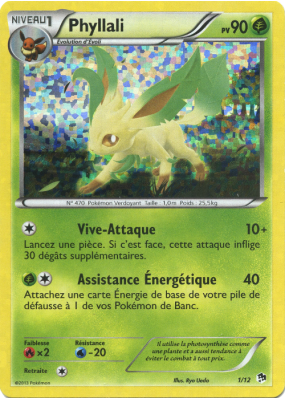 Carte Pokémon Phyllali 1/12 Promo Collection McDonald's 2013