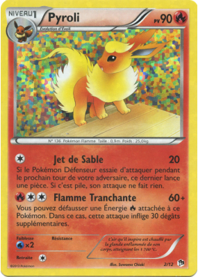 Carte Pokémon Pyroli 2/12 Promo Collection McDonald's 2013