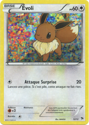Carte Pokémon Évoli 12/12 Promo Collection McDonald's 2013