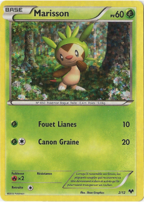 Carte Pokémon Marisson 2/12 Promo Collection McDonald's 2014