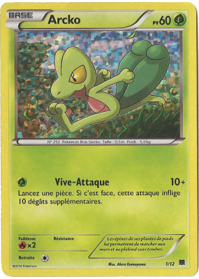 Carte Pokémon Arcko 1/12 Promo Collection McDonald's 2015